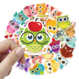80 cute cartoon owl graffiti waterproof stickers suitcase skateboard water cup refrigerator notebook guitar skateboard
