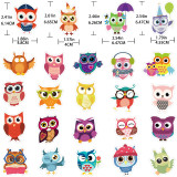 80 cute cartoon owl graffiti waterproof stickers suitcase skateboard water cup refrigerator notebook guitar skateboard