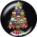 20MM  Christmas  Car  Print  glass snaps buttons