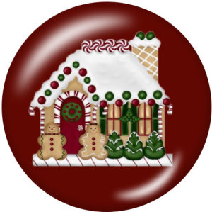 20MM  Christmas   Print  glass snaps buttons