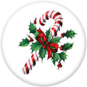 20MM  Christmas   Print  glass snaps buttons