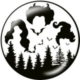 20MM Halloween   Pattern VOGUE  Print glass snaps buttons