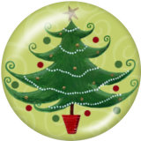 20MM  Christmas  Santa Claus  Deer  Print  glass snaps buttons