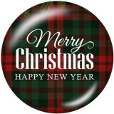 20MM Christmas  Print  glass snaps buttons