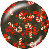 20MM Christmas  Print  glass snaps buttons