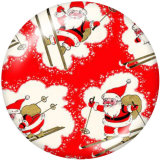 20MM Christmas  Print  glass snaps buttons