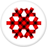 20MM  Christmas   Print  glass snaps buttons