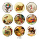 20MM  Thanksgiving  Print glass snaps buttons