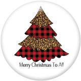 20MM  Christmas   Print  glass snaps buttons