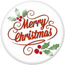 20MM  Christmas  snowflake  Car  Print  glass snaps buttons