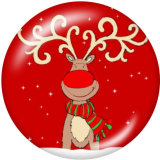 20MM  Christmas  Deer  Car  Print  glass snaps buttons