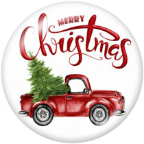 20MM  Christmas  Deer  Car  Print  glass snaps buttons