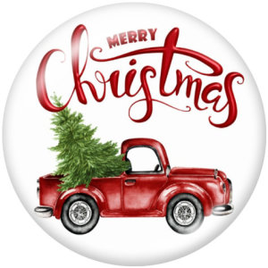 20MM  Christmas  Deer  Car  Print  glass snaps buttons