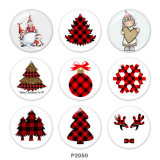 20MM  Christmas   Print  glass snaps buttons