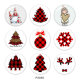 20MM  Christmas   Print  glass snaps buttons