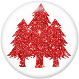20MM  Christmas  Print  glass snaps buttons