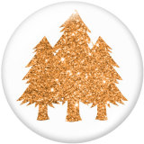 20MM  Christmas  Print  glass snaps buttons