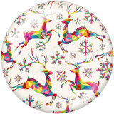 20MM Christmas  Print  glass snaps buttons