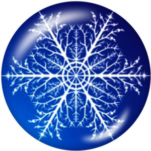 20MM  Christmas  snowflake  Print glass snaps buttons