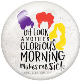 20MM Halloween   Pattern VOGUE  Print glass snaps buttons