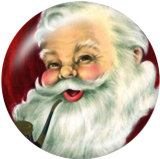 20MM  Christmas  Snowman  Deer  Print  glass snaps buttons