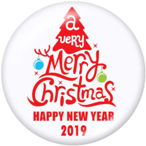 20MM Christmas  Snowman  Print  glass snaps buttons