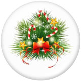 20MM  Christmas   Print  glass snaps buttons