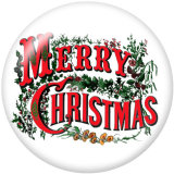 20MM Christmas  Print  glass snaps buttons