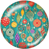 20MM Christmas  Print  glass snaps buttons
