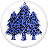 20MM  Christmas  Print  glass snaps buttons