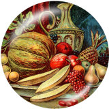 20MM  Thanksgiving  Print glass snaps buttons