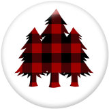 20MM  Christmas   Print  glass snaps buttons