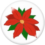 20MM  Christmas  Print  glass snaps buttons