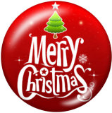 20MM  Christmas  Deer   Snowman   Print  glass snaps buttons