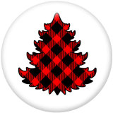 20MM  Christmas   Print  glass snaps buttons