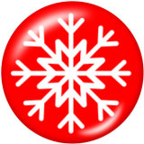 20MM  Christmas  snowflake  Print glass snaps buttons