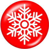 20MM  Christmas  snowflake  Print glass snaps buttons