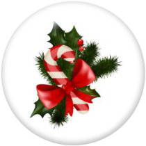 20MM Christmas  Print glass snaps buttons