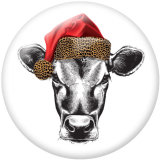 20MM  Christmas   Print  glass snaps buttons