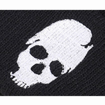 Halloween new autumn and winter skull embroidery knitted hat woolen hat fit 18mm snap button jewelry