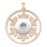 Christmas snowflakes snap sliver Pendant  fit 20MM snaps style jewelry