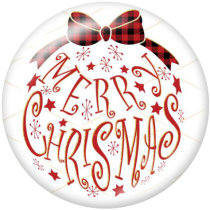 20MM  Christmas   Print  glass snaps buttons
