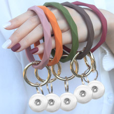 Rhombus Silicone Bracelet Keychain Geometric Shape fit snaps chunks  Snaps Jewelry