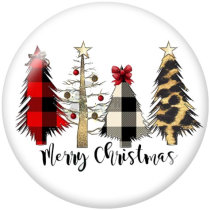 20MM  Christmas   love  Print  glass snaps buttons