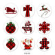 20MM  Christmas  Cross  Print  glass snaps buttons