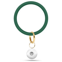 New Round Silicone Bracelet Keychain Large Outdoor Sports Silicone Bracelet fit snaps chunks  Snaps Jewelry