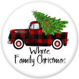 20MM  Christmas   Print  glass snaps buttons