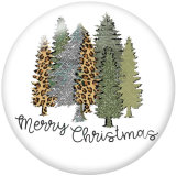 20MM  Christmas   Print  glass snaps buttons
