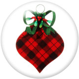 20MM  Christmas  Cross  Print  glass snaps buttons