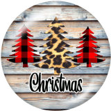 20MM  Christmas  Car  Deer  Print  glass snaps buttons